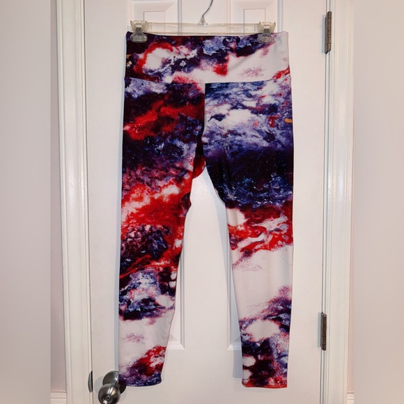 New Agstract Apparel leggings in vibrant colors, blue/white/red size XL - Picture 5 of 13